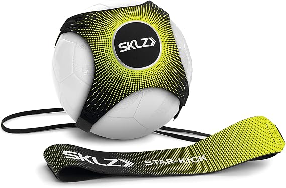 SKLZ Star-Kick Solo Soccer Trainer | Hands-Free Kicking and Passing Practice | Adjustable Cord and Waistband | Multiple Ball Sizes | Youth Players |Perfect for Enhancing Ball Control Skills