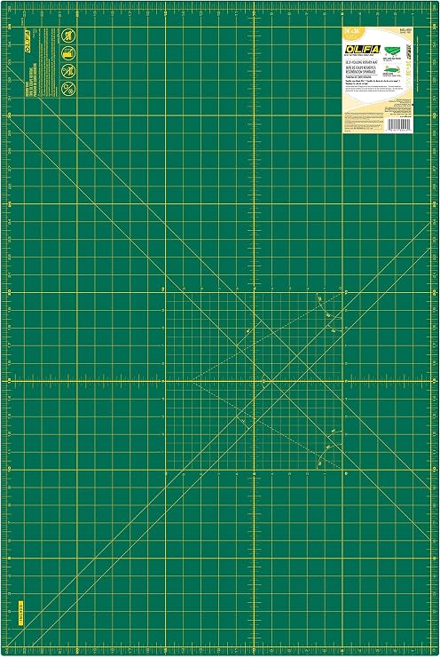 OLFA 24x36" Self-Healing Rotary Cutting Mat (RM-MG) - Double-Sided, Green