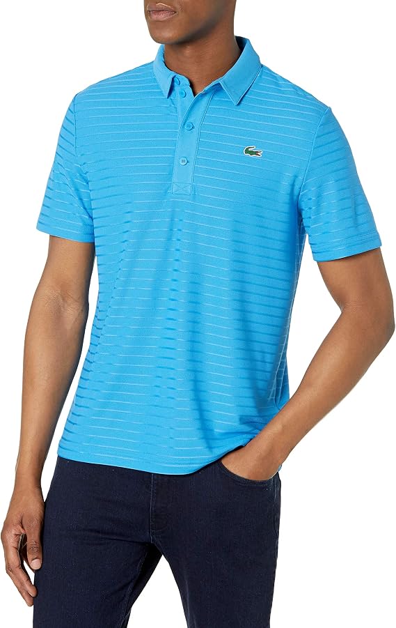 Lacoste Mens Sport Short Sleeve Jacquard Techincal Polo Shirt