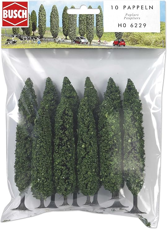 Busch 6229 Poplar Trees 10/ HO Scenery Scale Model Scenery
