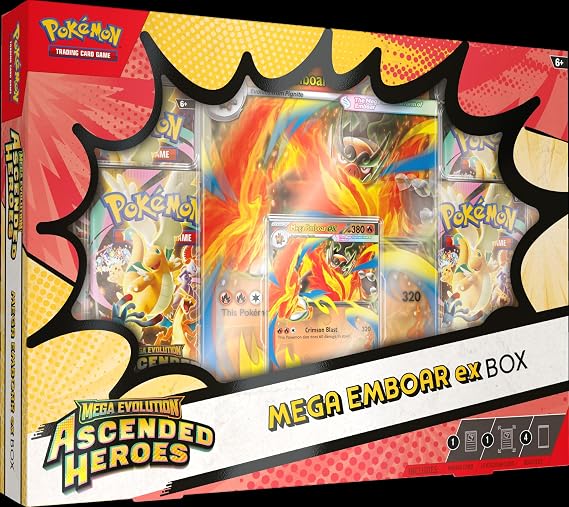 Pokemon TCG: Mega EvolutionAscended Heroes Mega Meganium/Emboar/Feraligatr ex Box
