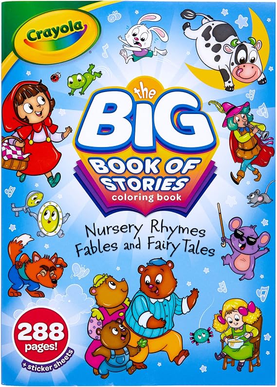 Crayola Coloring Book Set, Big Book of Stories, 288 Coloring Pages, Gift for Kids, Age 3, 4, 5, 6