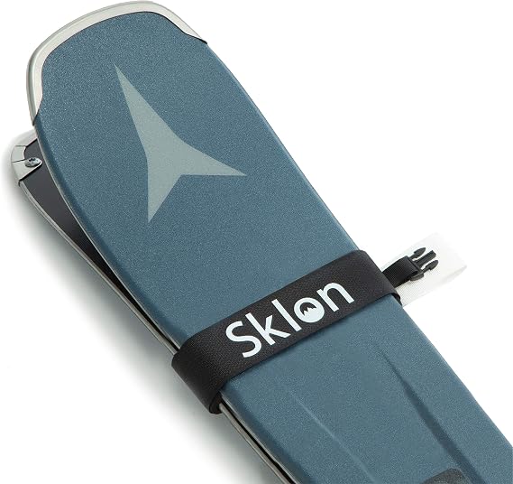 Sklon Ski Strap Fasteners - Rubber 2 Pack Carrier - Securely Transport Your Skis - Ski Accessories Great for Carrying Ski Gear - Men, Women and Kids