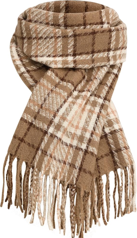 Avisky Winter Scarf for Women, Fashion Long Plaid Shawls Big Grid Winter Warm Lattice Large Scarf