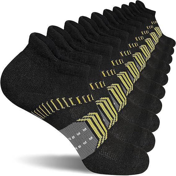 suaskk Womens Athletic Cushioned Anti-Blister Running Ankle Socks 5 Pairs
