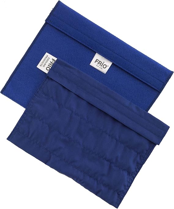 FRIO Expedition Diabetic Insulin Cool Bag 15 x 21 cm Blue | Holds up to 9 Insulin Pens | Cools with Cold Water I No Ice Packs Required | Reusable