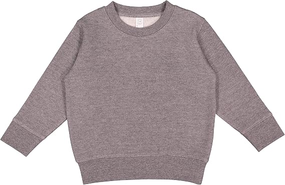 RABBIT SKINS Toddler Fleece Long Sleeve Pullover Sweatshirt, Granite Heather, 5/6