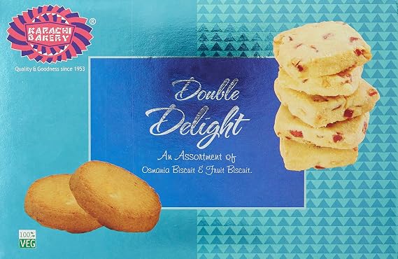 Karachi Bakery Double Delight Fruit Biscuit With Osmania, 400G