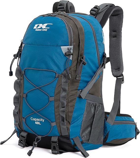 Diamond Candy Waterproof Hiking Backpack for Men and Women, Lightweight Day Pack for Travel Camping | Waterproof