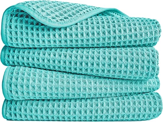 POLYTE 430 GSM Microfibre Quick Dry Waffle Hand Towel, 40.6x76.2 cm