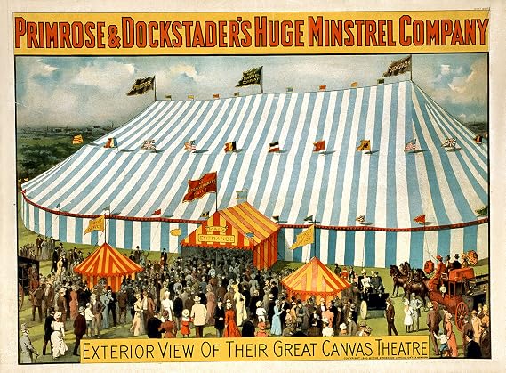 Vintage Reproduction Print Circus Huge Ministrel Company 1900