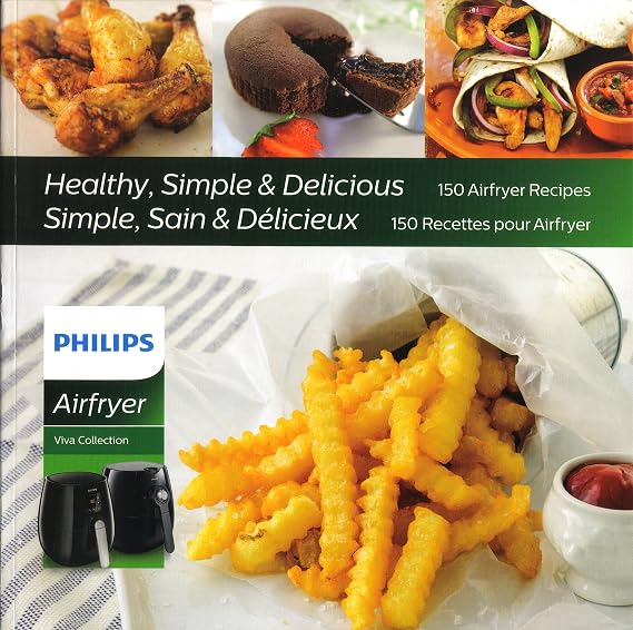 Philips Kitchen Appliances Philips Airfryer Cookbook with 150 Healthy Simple and Delicious Recipes- For Starfish Models- HD9935/00, One Size