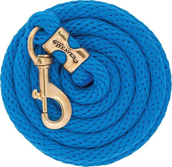 Weaver Equine Performance Lead Rope, Long Horse Lead Rope with Quick Halter Attachment, Soft Comfort Grip, Barn Horse Tack for Daily Use & Showing