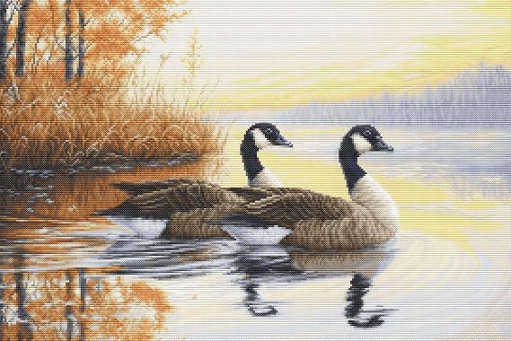 Luca-S Cross Stitch Kit Gold - Autumn Reflections, B728