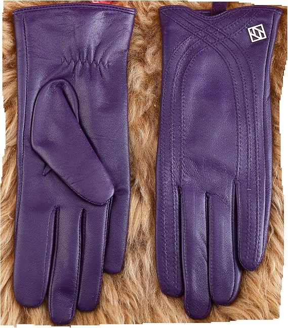 Women's Nappa Leather Gloves Lambskin Gloves Winter Warm Gloves