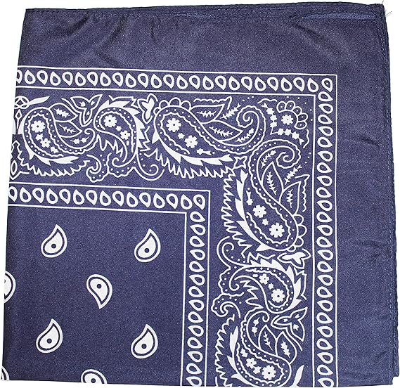 Pack of 5 X-Large Paisley Cotton Printed Bandana - 27 x 27 inches